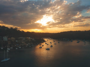 Sailors Bay - Golden Hour - Luxury waterfront properties and boats in Sydney, Australia
