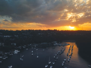 Sunset, boats and clouds - Sailors Bay, Sydney