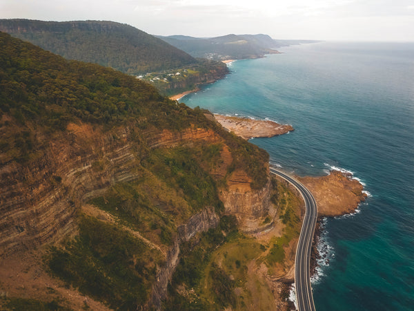 Orange Mountain, Coastline and Sea Cliff Bridge in New South Wales, Australia - Free Stock Photo