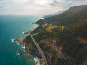 Drone Shot of Sea Cliff Bridge and Australian Coastline - edited with our drone presets