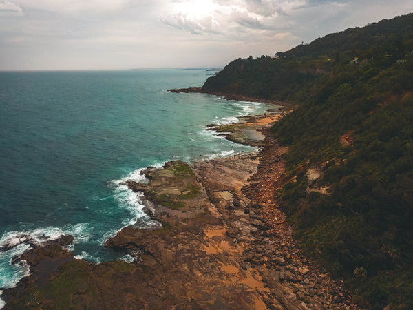 Moody shot of Australian coastline - edited with our Pilot Presets