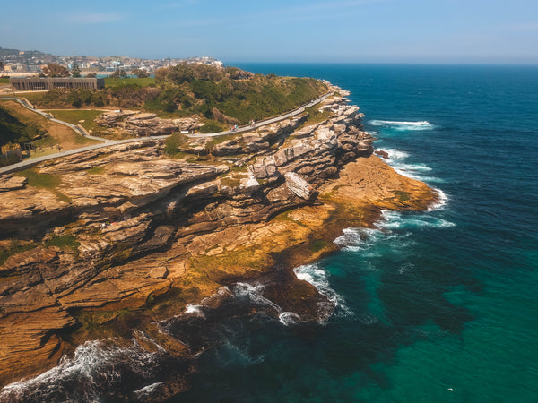 Drone shot of Mackenzies Point and Marks Park Fitness Station in Sydney, Australia