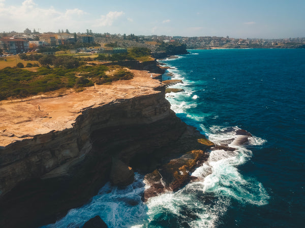 Shark Point Cliff, Burrows Park Sportsfield and Waverley Cemetery - Free Stock Image