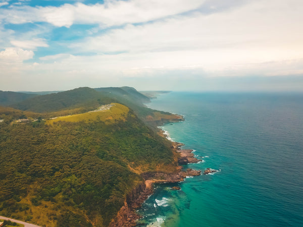 Australian Coastline and Bald Hill View - Stock Photo